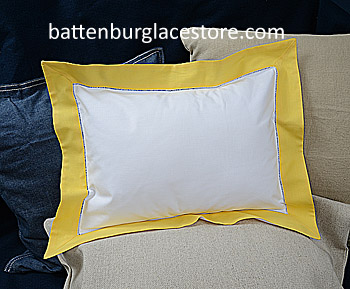 Standard size pillow sham. 21"x26" Sham ONLY. Aspen Gold border